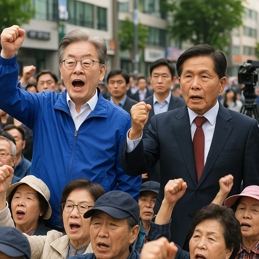 약무호남 시무국가” 외치며 몰려든 두 후보 - 5·18 전야 호남행