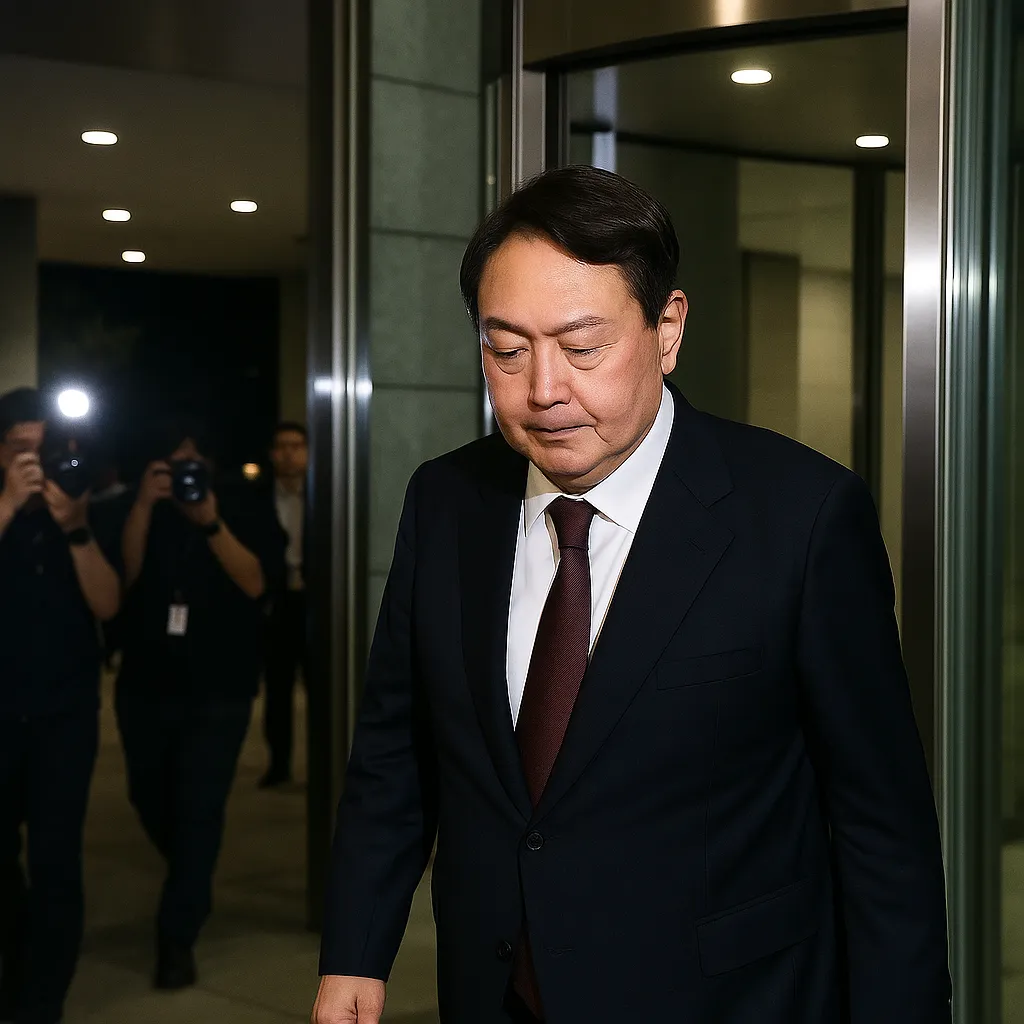 새벽까지 이어진 ‘15시간 진실攻防’…윤석열 전 대통령, 특검청사 문 나서며 침묵