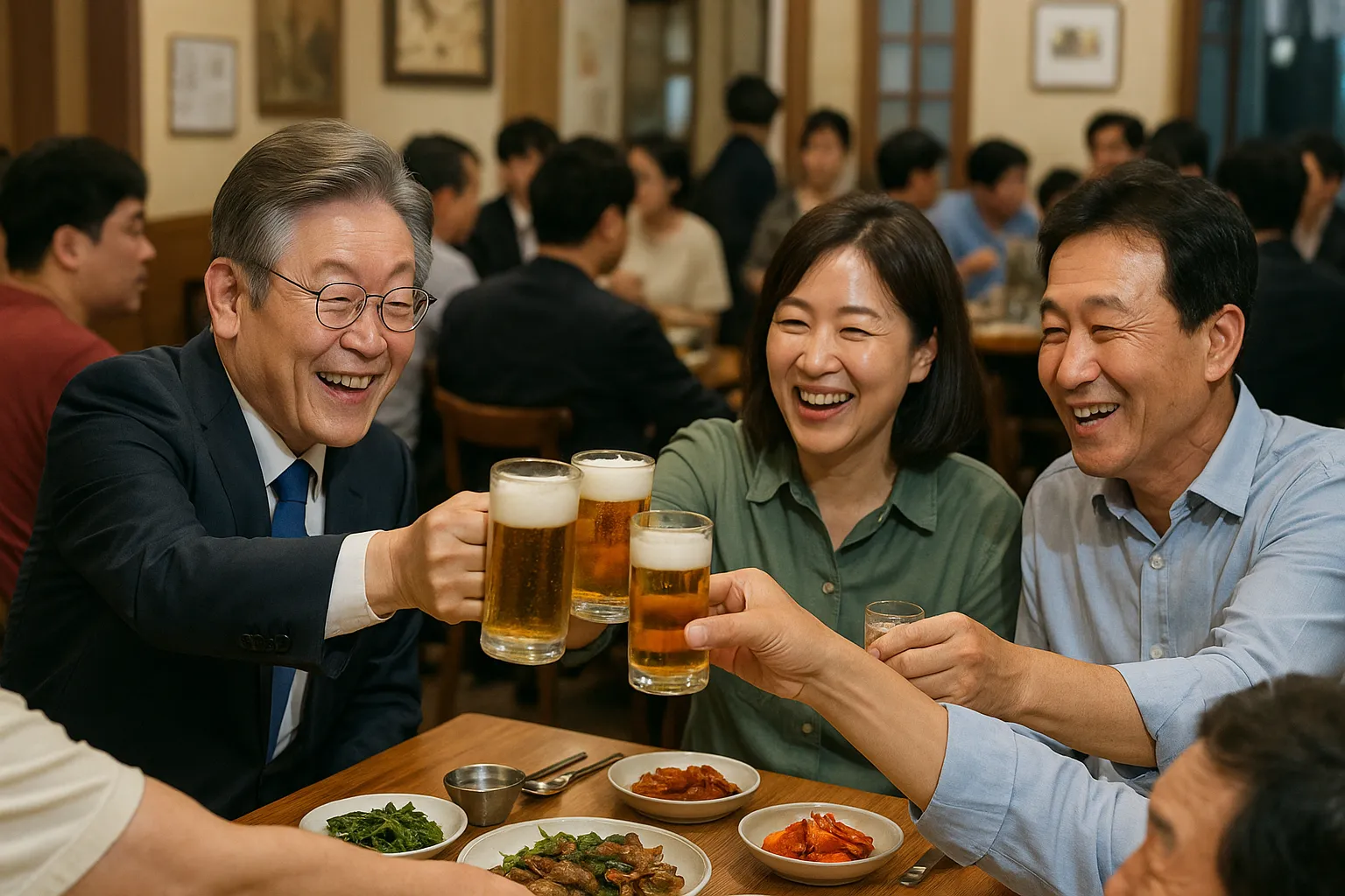이재명 지지율 64.6%…광화문 건배 한 번에 민심이 끓었다
