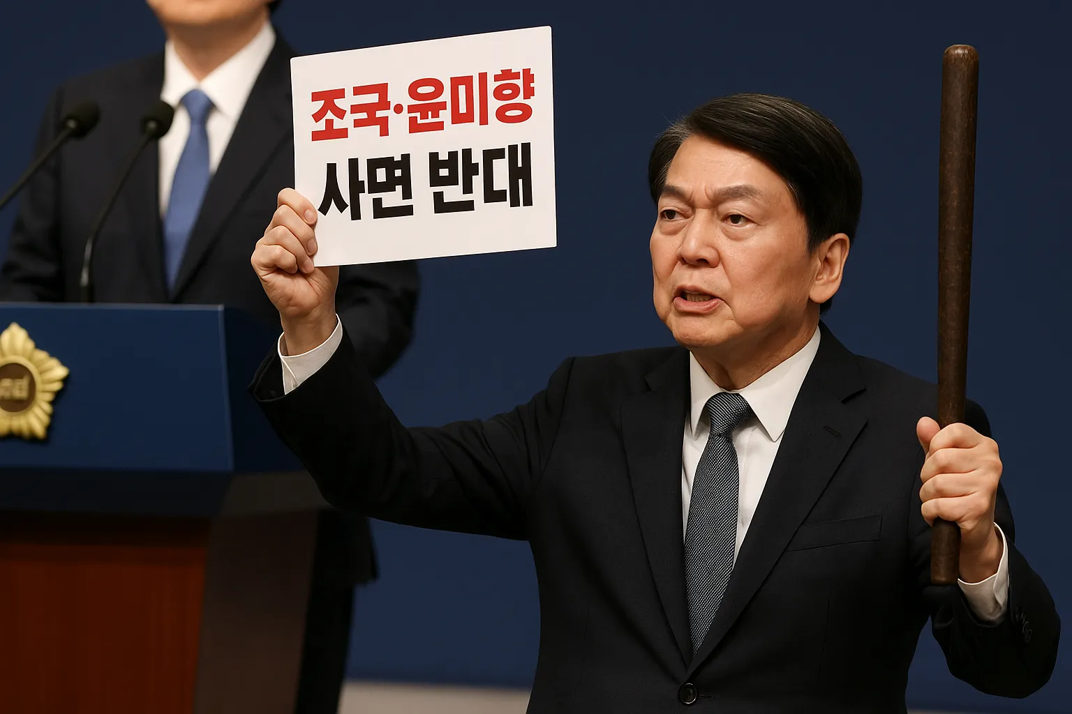안철수, 광복절 사면 두고 정의봉 언급하며 민주당 직격