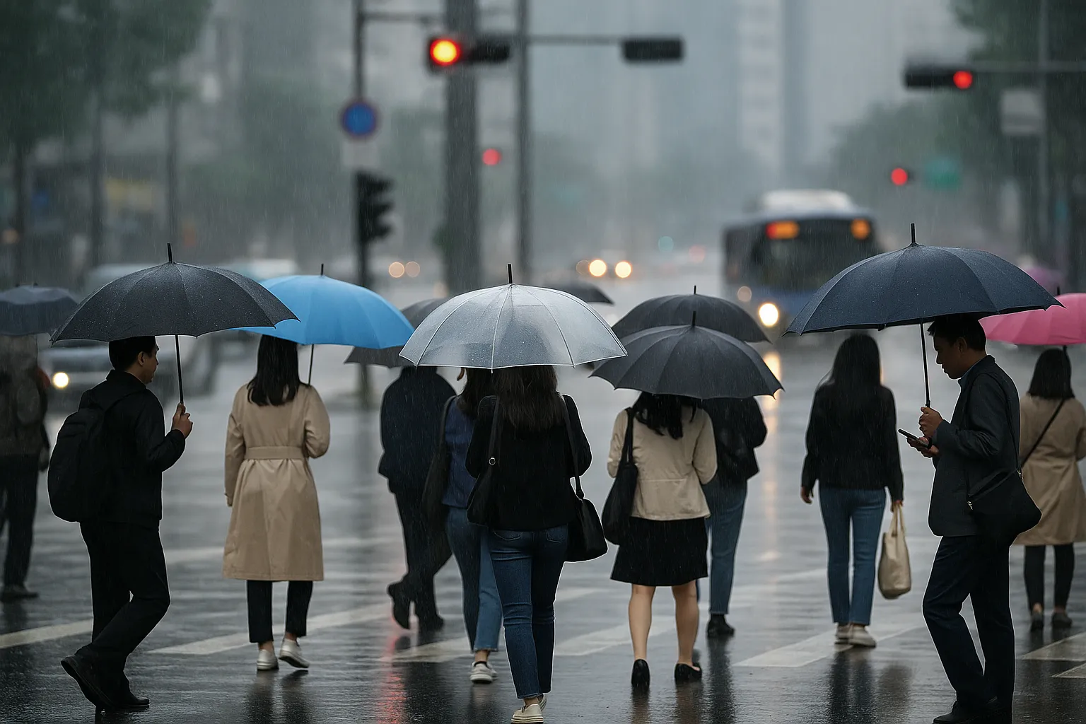 “우산 필수” 토요일, 전국에 강한 비…수도권은 오후 차츰 그쳐