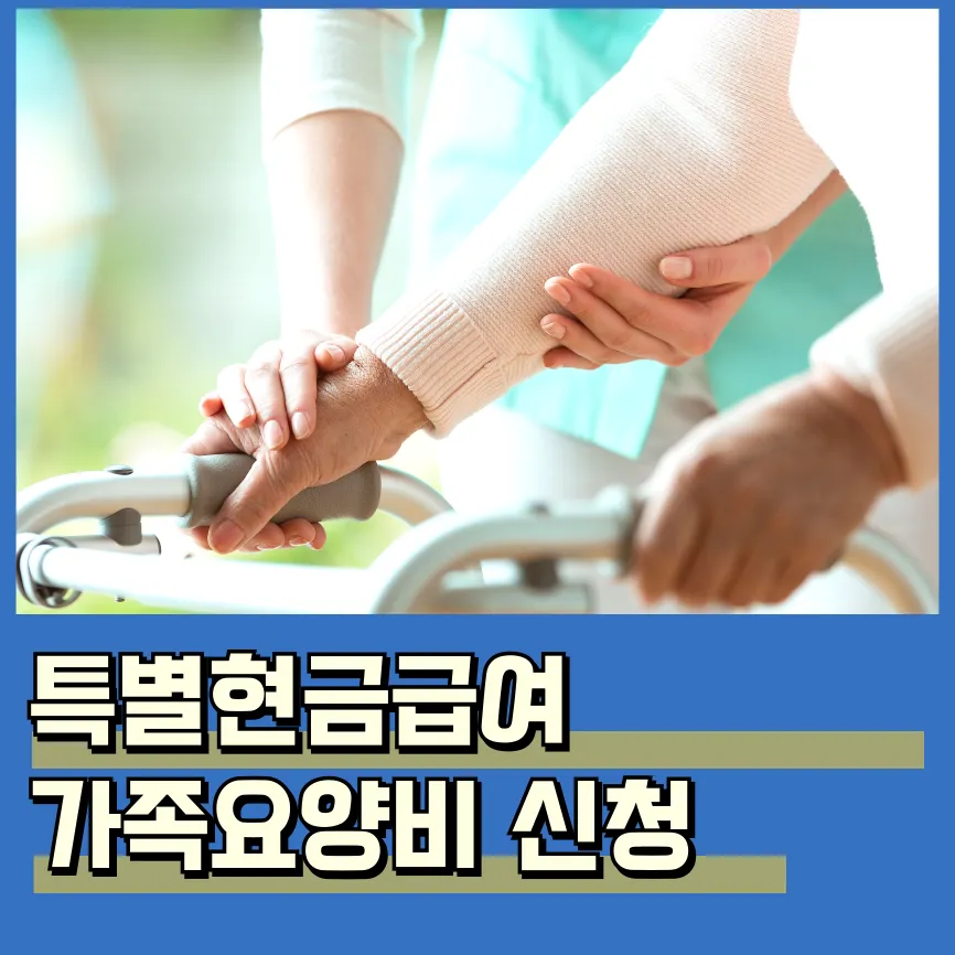 특별현금급여(가족요양비) 제도 신청 자격 지급 금액 및 신청 방법