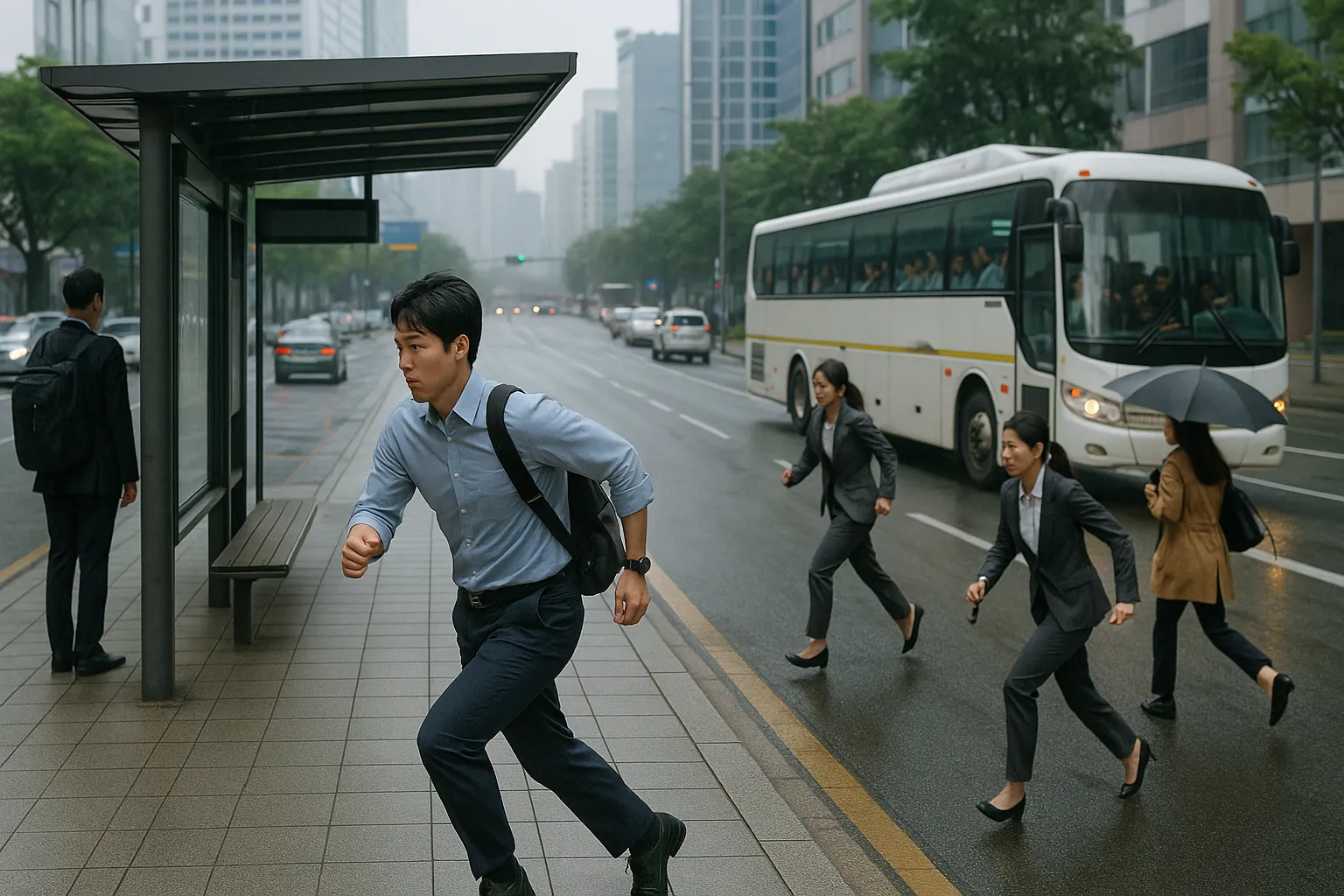 부산 출근 대혼란 - 버스 파업으로 도시가 멈춰선 날