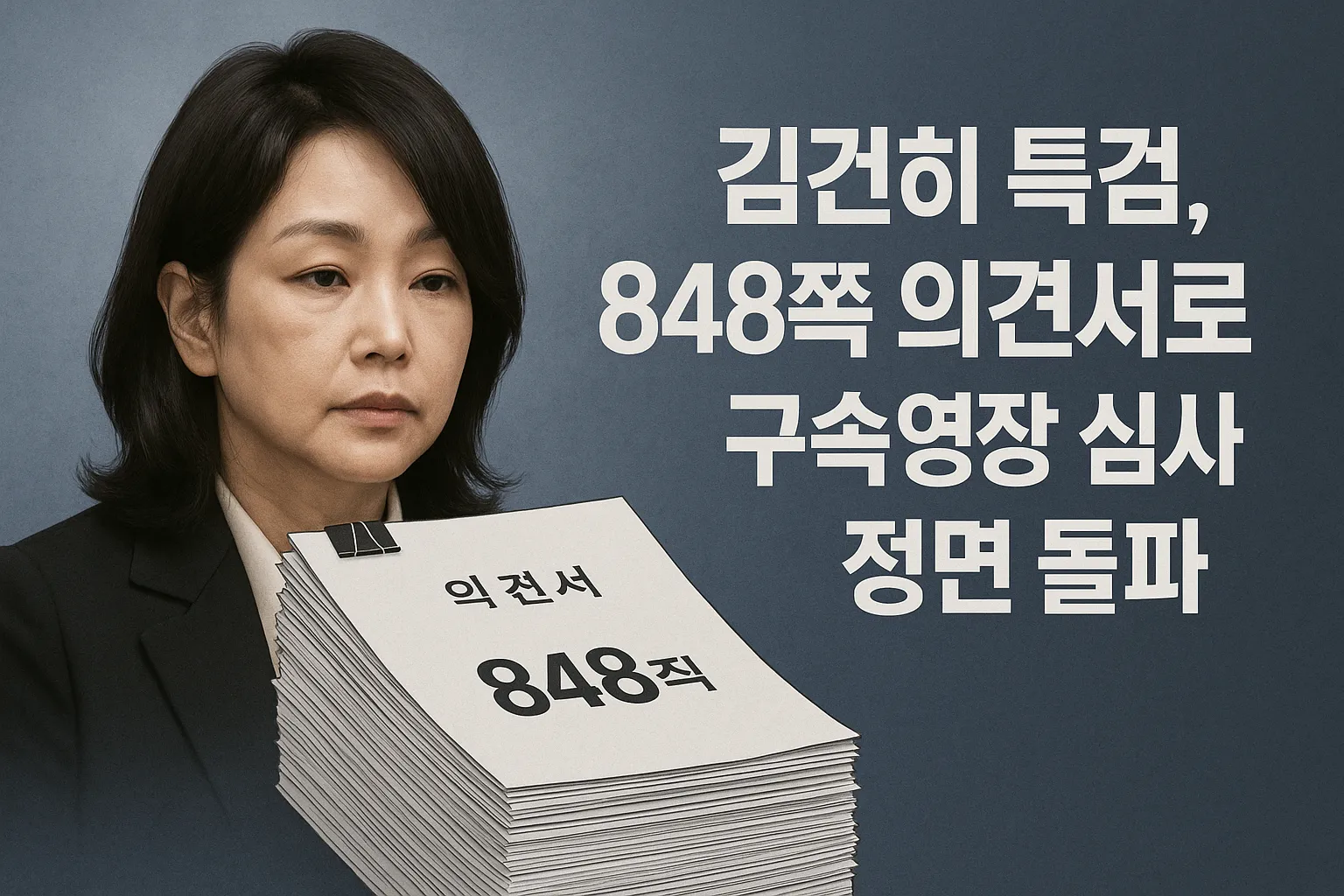 김건희 특검, 848쪽 의견서로 구속영장 심사 정면 돌파