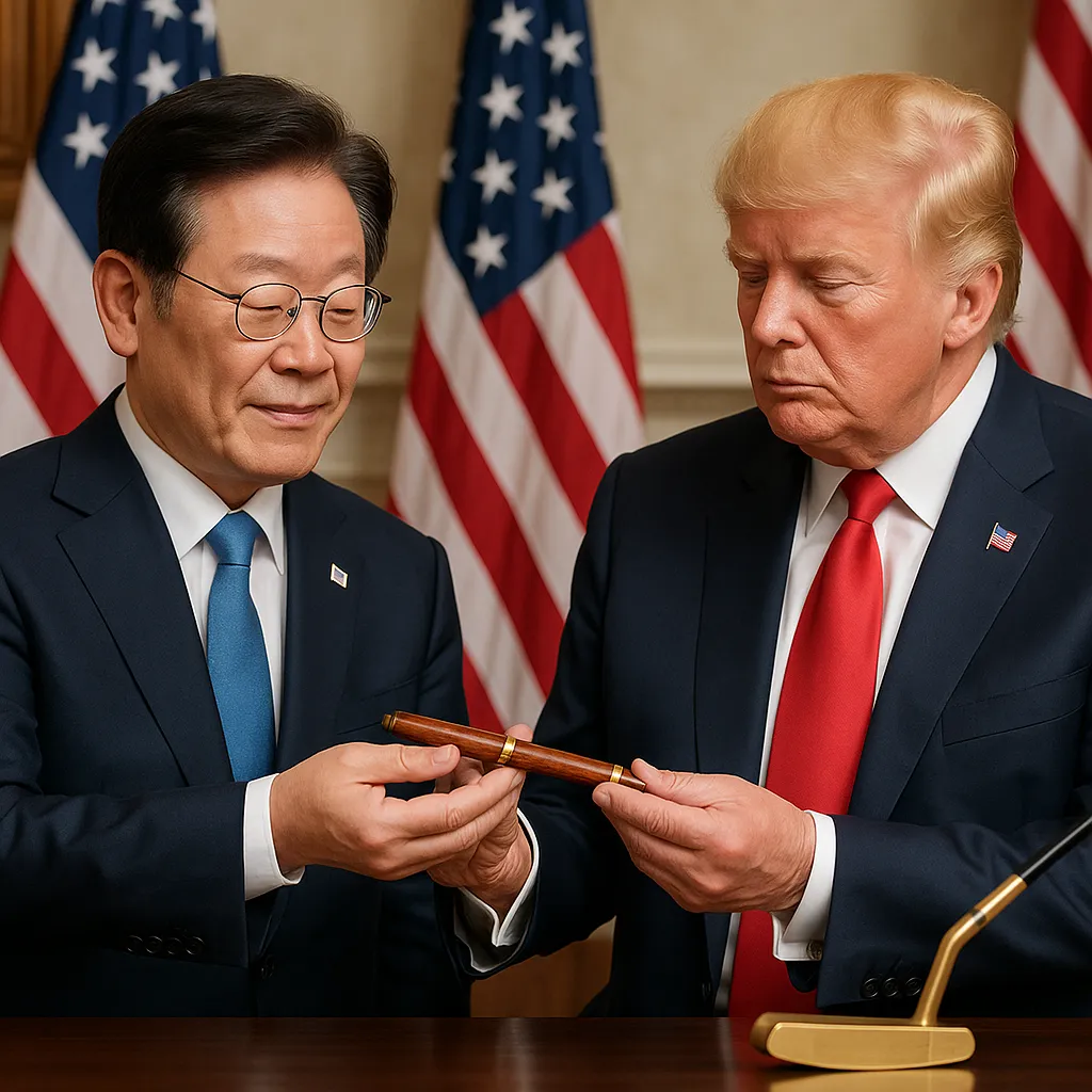 트럼프도 탐낸 국산 명품…이재명 대통령의 즉석 선물 화제