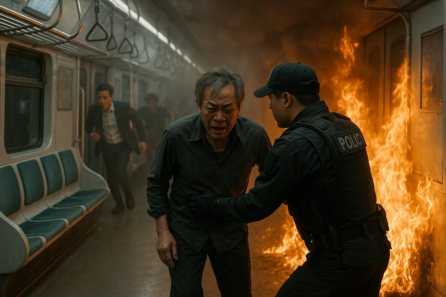 “분노의 불길” 새벽 지하철을 삼키다