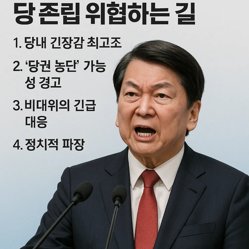 안철수, 전한길 정면 비판…“당 존립 위협하는 길”