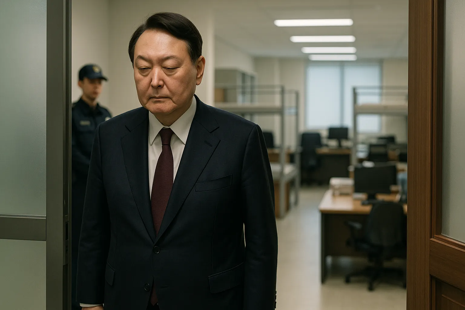 윤석열, 6층 조사실에서 굳게 다문 입…특검과 장기전 예고