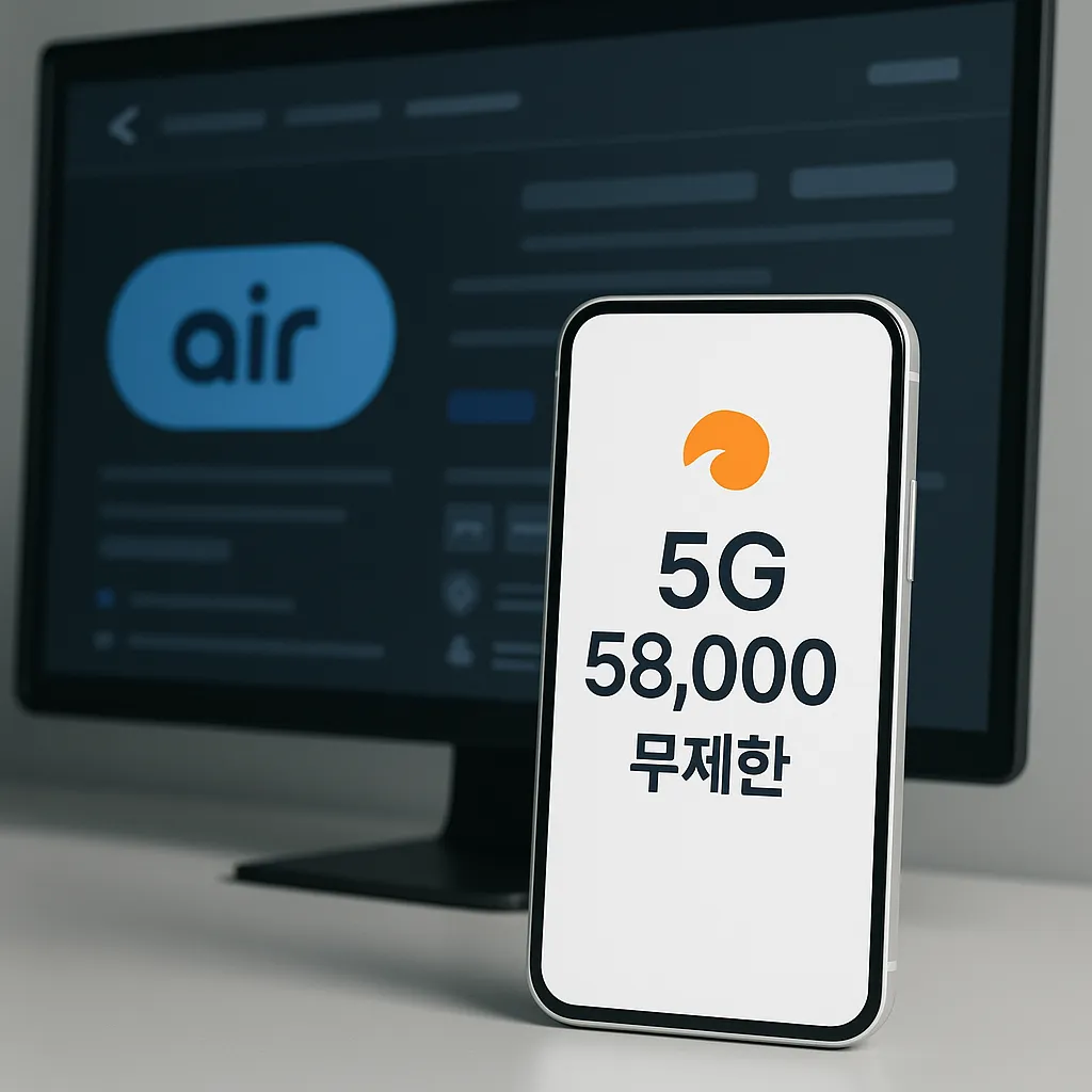“5만8천원에 5G 무제한” SKT, 자급제만 겨냥한 ‘에어’로 판 흔든다